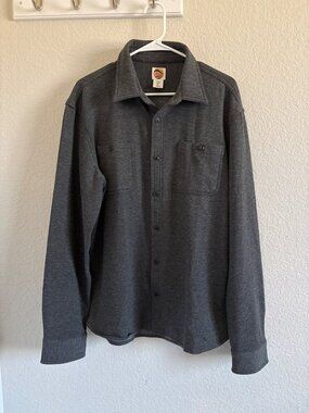 C&C California Men’s Large Gray Shacket Button-Up Soft Shirt Jacket